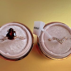 Moon Magic Garnet Nymph Ring and Manifest Band
